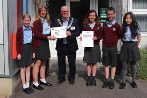 DG Jed and the RotaKids Officers with the Citation